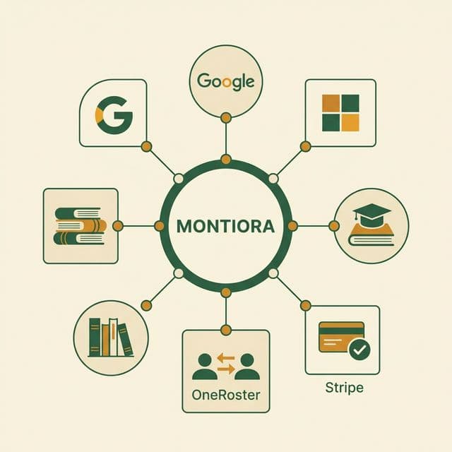 Montiora integration ecosystem diagram